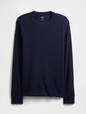 Waffle-Knit Crewneck T-Shirt