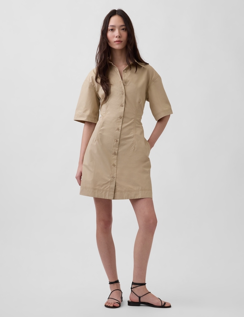 SS FITTED MINI SHIRTDRESS
