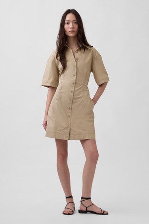 SS FITTED MINI SHIRTDRESS