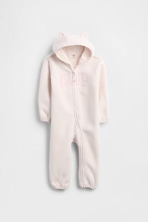 Baby Hooded Logo One-Piece