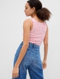 Ribbed Gap Logo Tank Top
