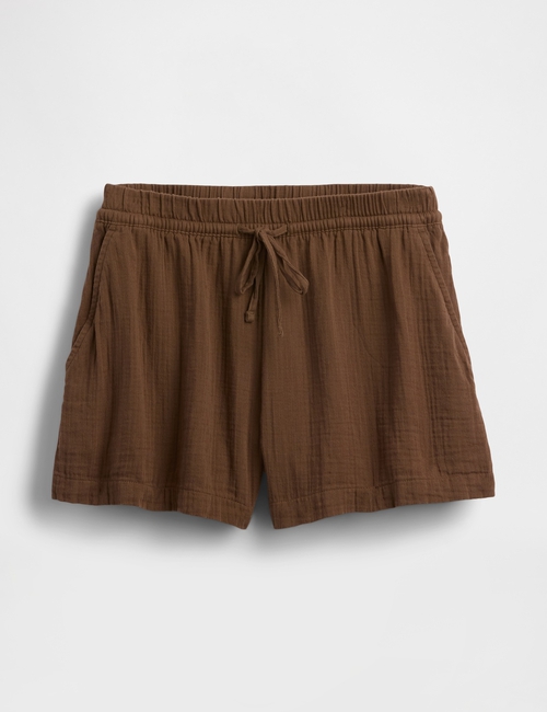 4" Mid Rise Cotton Gauze Easy Shorts