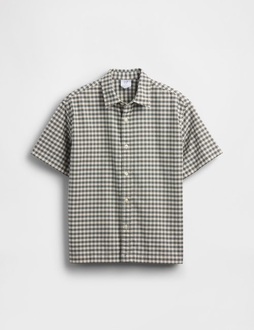 Kids Relaxed Plaid Oxford Shirt