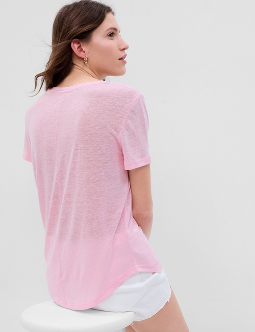 Linen-Blend T-Shirt