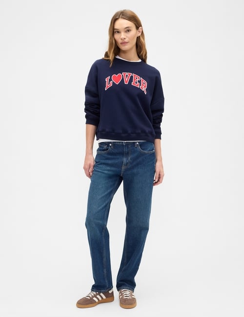 Oversized Holiday Graphic Sweatshirt