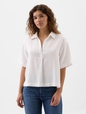 Relaxed Gauze Popover Top