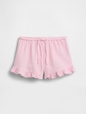 Kids Cotton Gauze Easy Ruffle Shorts