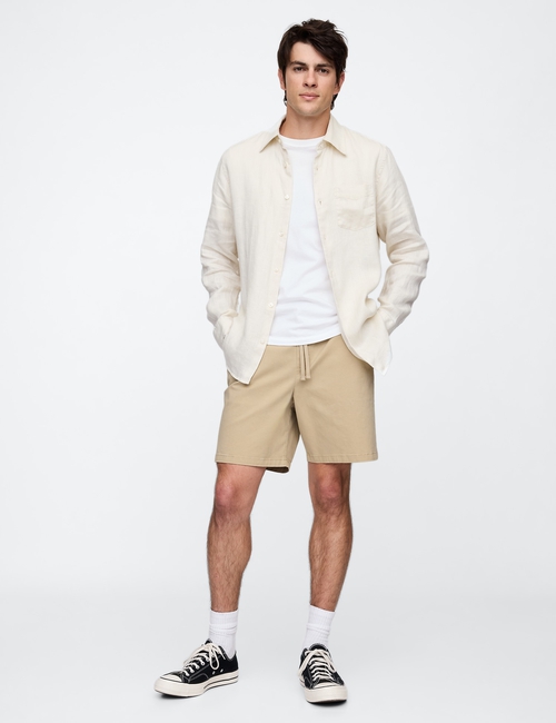 7" Essential Pull-On Khaki Shorts