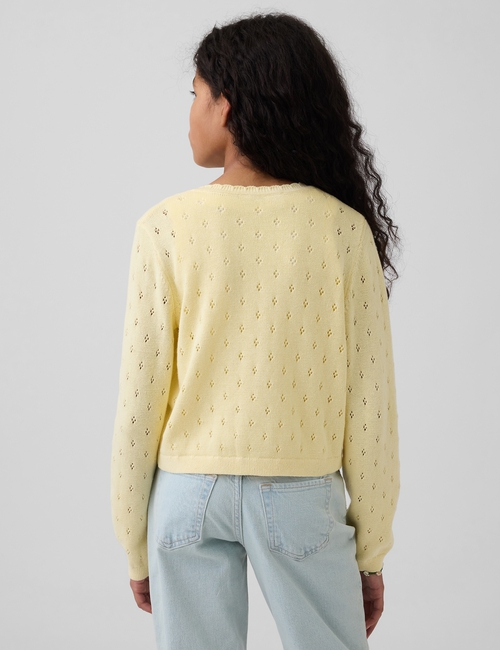 Kids Pointelle Cardigan Sweater