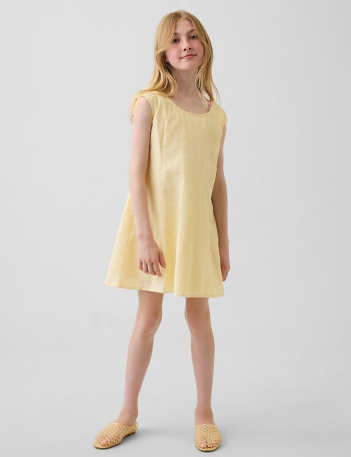 SCOOP NK LINEN DRS