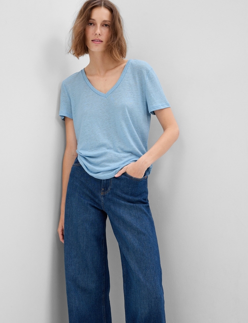 Linen-Blend T-Shirt
