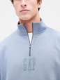 VintageSoft Oversized Logo Quarter-Zip Pullover