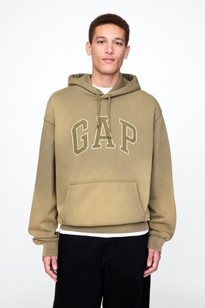 VintageSoft Oversized Logo Hoodie