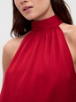 Satin Tie-Back Halter Top