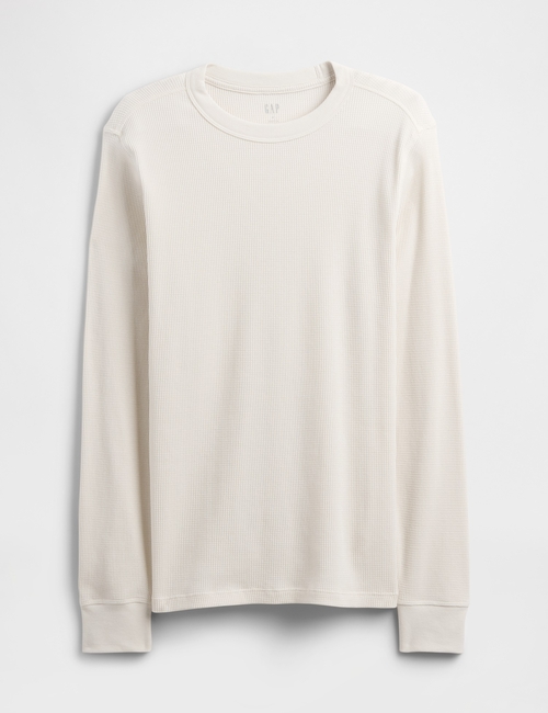 Waffle-Knit Crewneck T-Shirt