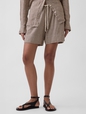 LINEN PULL ON SHORT