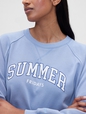 GAP X SUMMER FRIDAYS LOGO TERRY FLEECE LOGO CREW