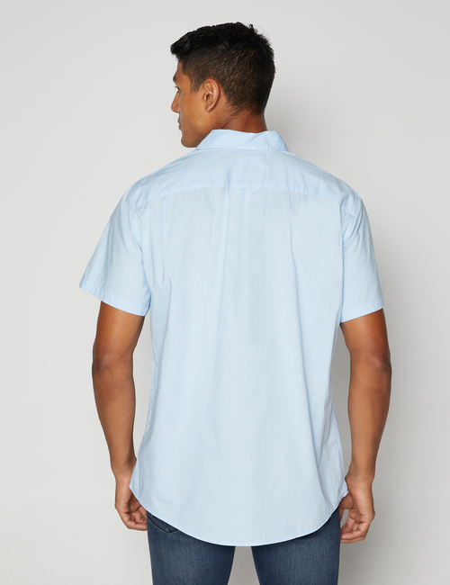 Stretch Poplin Shirt in Slim Fit