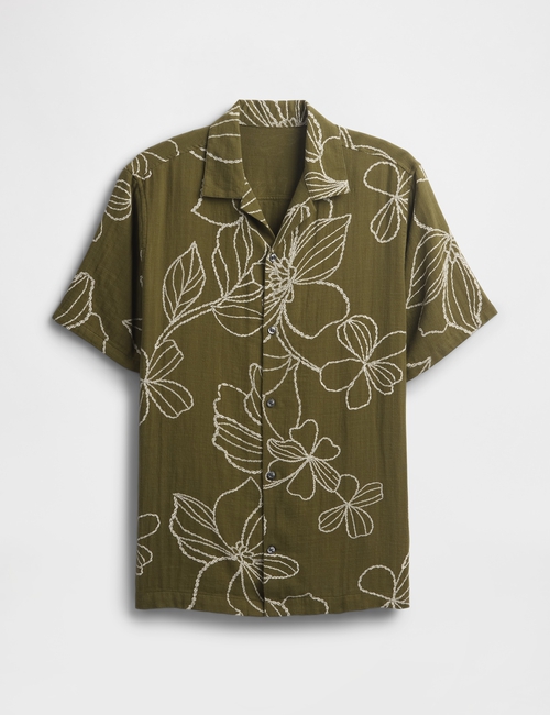 Gauze Vacay Shirt in Standard Fit
