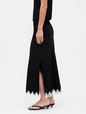 Lace-Trim Maxi Skirt