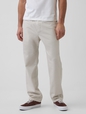 Linen-Cotton Relaxed Straight Pants