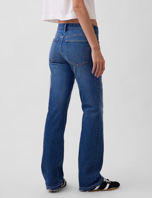 Mid Rise Relaxed Straight Jeans