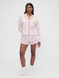 GAP X SUMMER FRIDAYS PRINTED POPLIN PJ SHORT LIPS