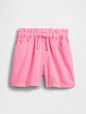 Kids High Rise Relaxed Pull-On Denim Shorts