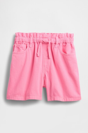 Kids High Rise Relaxed Pull-On Denim Shorts