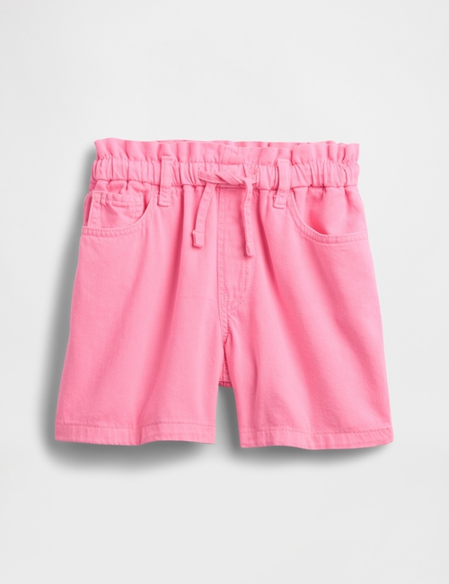 Kids High Rise Relaxed Pull-On Denim Shorts