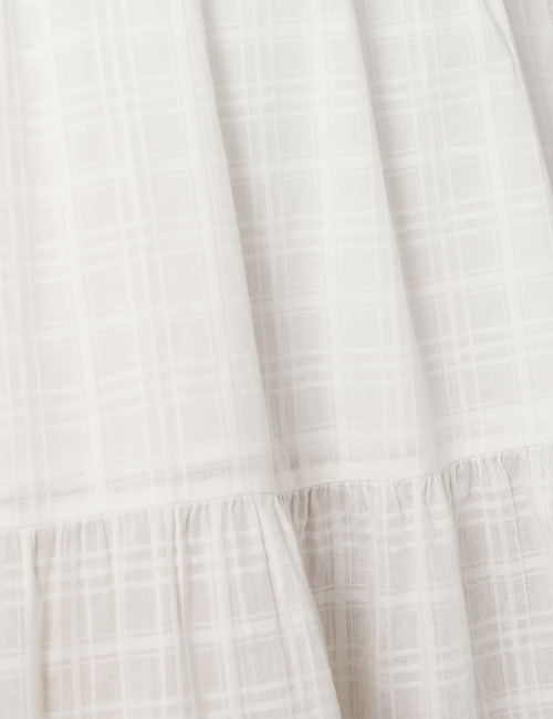 Smocked Squareneck Midi Dress