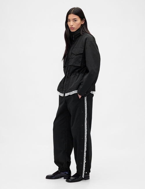 Gap × Sandy Liang Lace-Trim Cinched Jacket