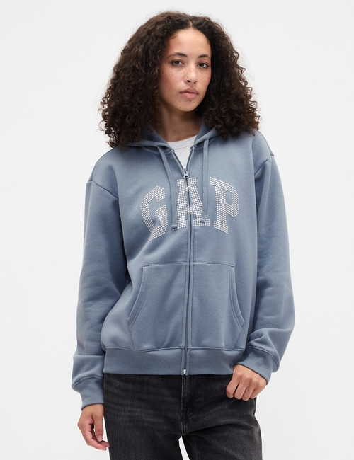 Relaxed Gap Logo Zip Hoodie