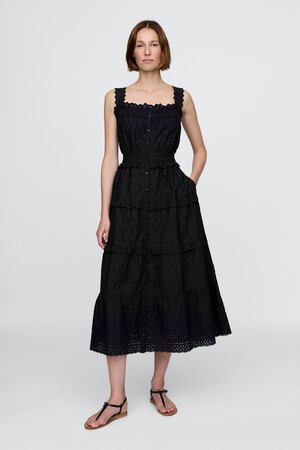 GAP X DOEN EYELET MIDI DRESS