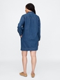 Western Denim Mini Shirtdress
