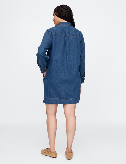 Western Denim Mini Shirtdress