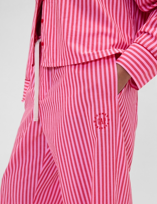 GAP X SUMMER FRIDAYS PRINTED POPLIN PJ PANT RED/PI