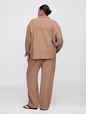 Mid Rise Gauze Pull-On Wide-Leg Pants