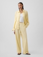 Linen-Blend Relaxed Wide-Leg Pants