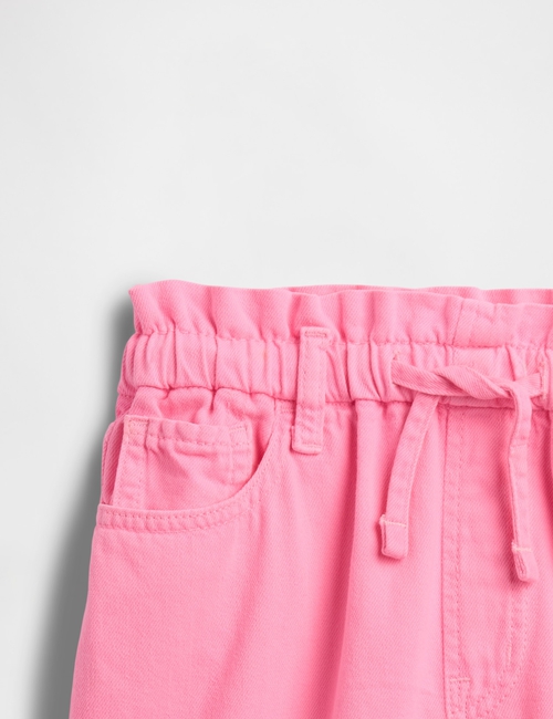 Kids High Rise Relaxed Pull-On Denim Shorts