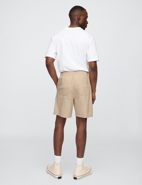 7" Linen-Blend Easy Shorts