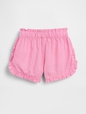 Baby & Toddler Linen-Cotton Ruffle Dolphin Shorts