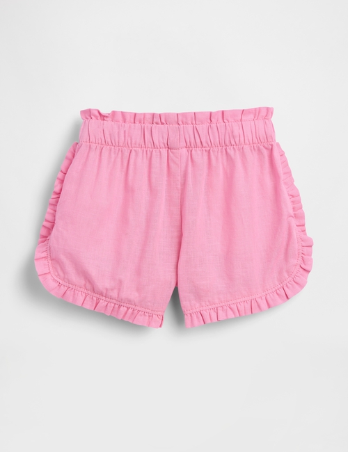 Baby & Toddler Linen-Cotton Ruffle Dolphin Shorts
