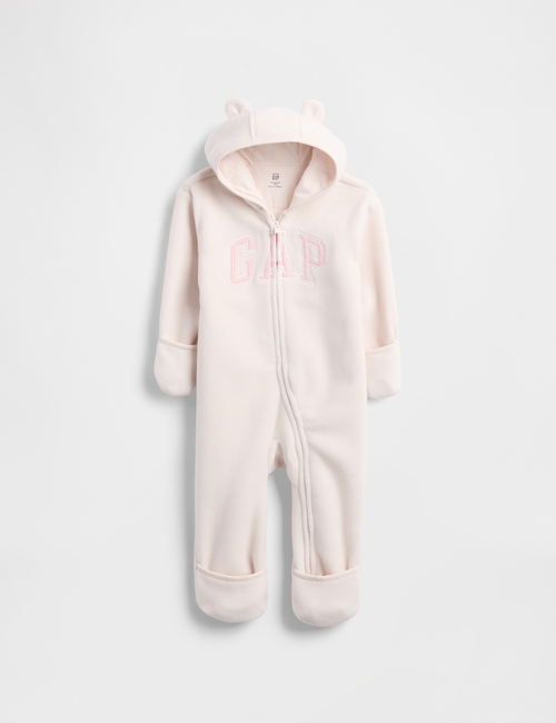 Baby Hooded Logo One-Piece