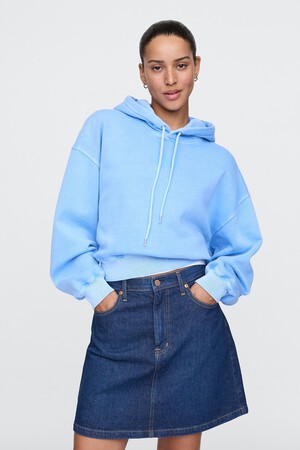 Vintage Soft Cropped Hoodie