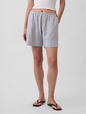 Linen-Blend Easy Shorts