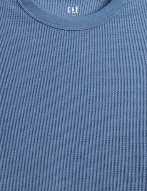 Waffle-Knit Crewneck T-Shirt