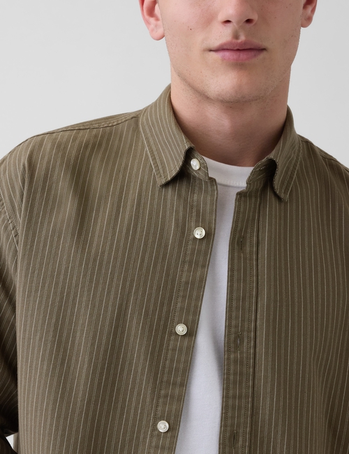 Relaxed Straight-Hem Oxford Shirt