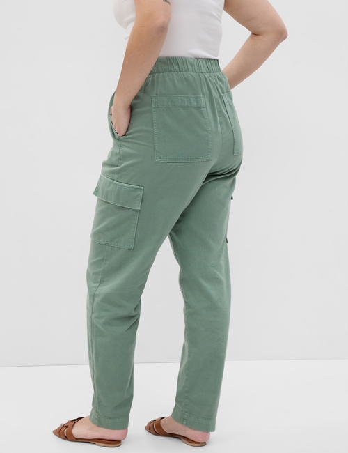 Mid Rise Twill Cargo Pants