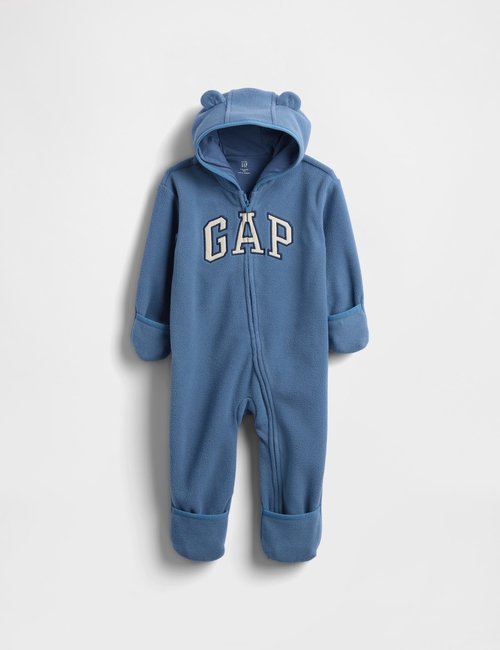 Baby Hooded Logo One-Piece